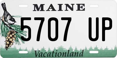 ME license plate 5707UP