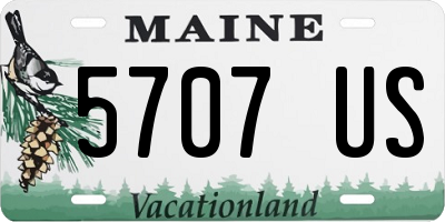 ME license plate 5707US