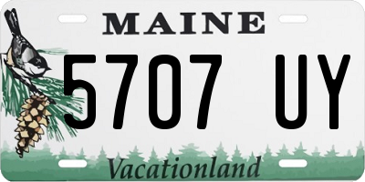 ME license plate 5707UY