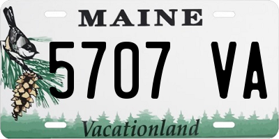 ME license plate 5707VA