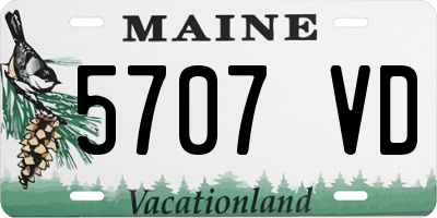 ME license plate 5707VD