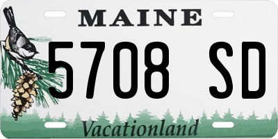 ME license plate 5708SD