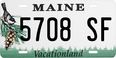 ME license plate 5708SF
