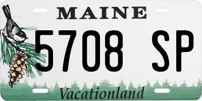 ME license plate 5708SP