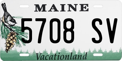 ME license plate 5708SV