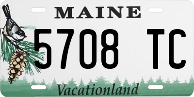 ME license plate 5708TC