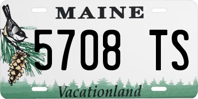 ME license plate 5708TS