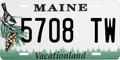 ME license plate 5708TW