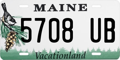 ME license plate 5708UB