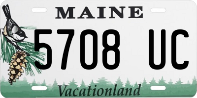 ME license plate 5708UC