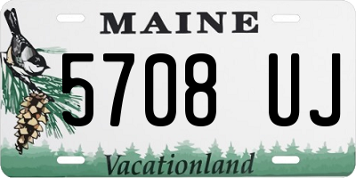 ME license plate 5708UJ