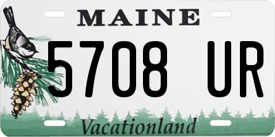 ME license plate 5708UR