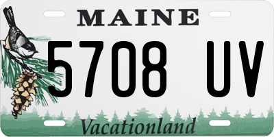 ME license plate 5708UV