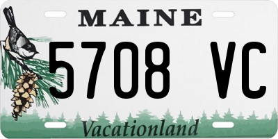 ME license plate 5708VC