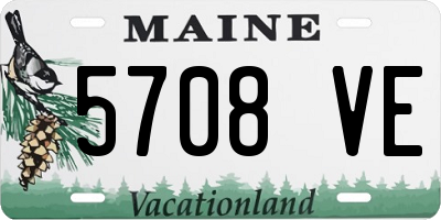 ME license plate 5708VE