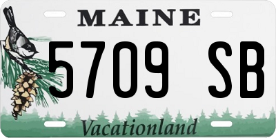 ME license plate 5709SB