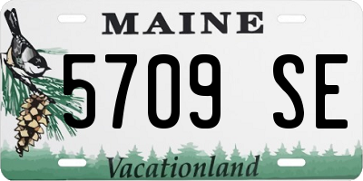 ME license plate 5709SE