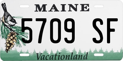 ME license plate 5709SF