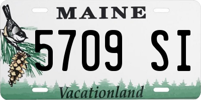ME license plate 5709SI