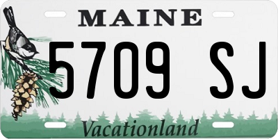 ME license plate 5709SJ