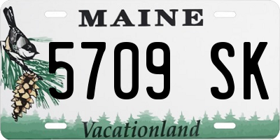 ME license plate 5709SK