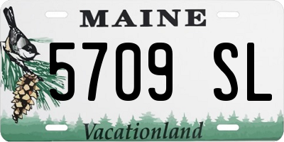 ME license plate 5709SL