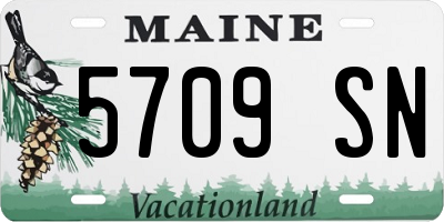 ME license plate 5709SN