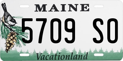 ME license plate 5709SO
