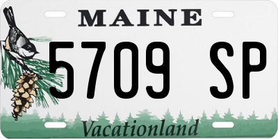 ME license plate 5709SP