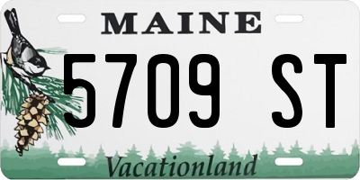 ME license plate 5709ST