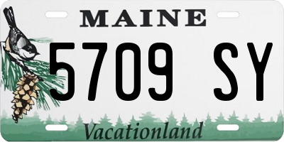 ME license plate 5709SY