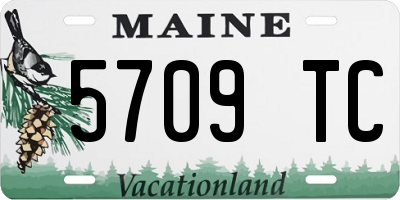ME license plate 5709TC