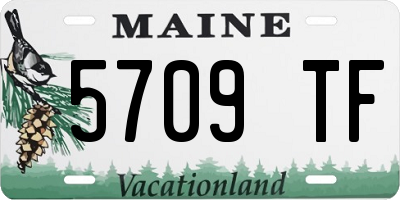 ME license plate 5709TF