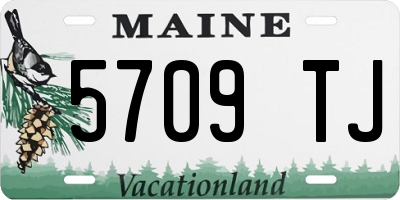 ME license plate 5709TJ