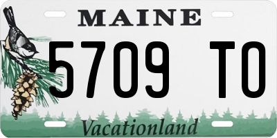 ME license plate 5709TO