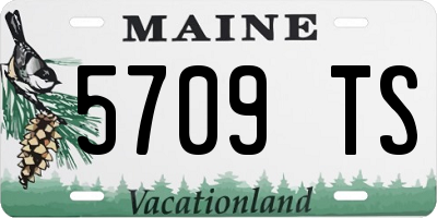 ME license plate 5709TS