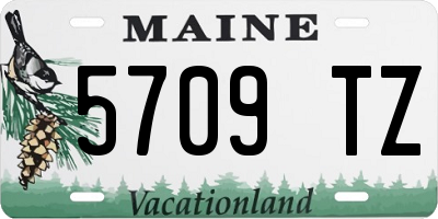 ME license plate 5709TZ