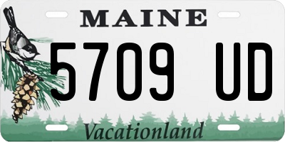 ME license plate 5709UD