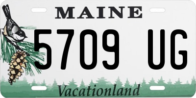 ME license plate 5709UG