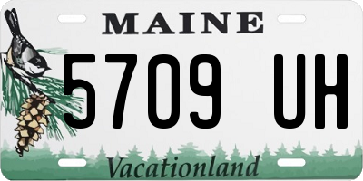 ME license plate 5709UH