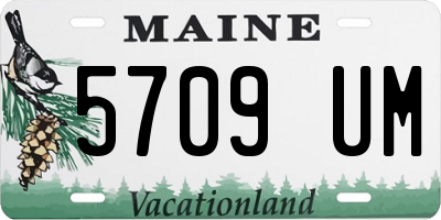 ME license plate 5709UM