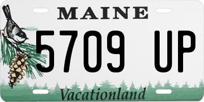 ME license plate 5709UP