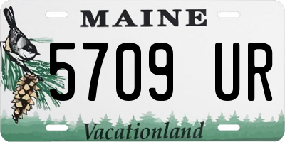 ME license plate 5709UR