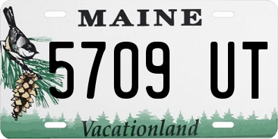 ME license plate 5709UT