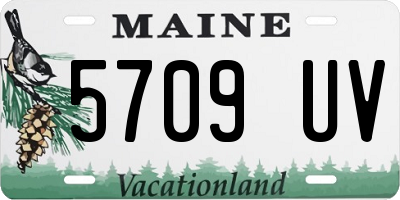 ME license plate 5709UV