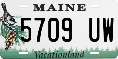 ME license plate 5709UW