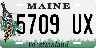 ME license plate 5709UX