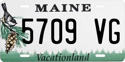 ME license plate 5709VG