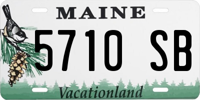 ME license plate 5710SB