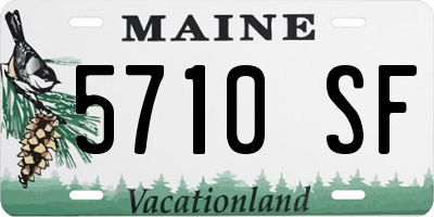 ME license plate 5710SF
